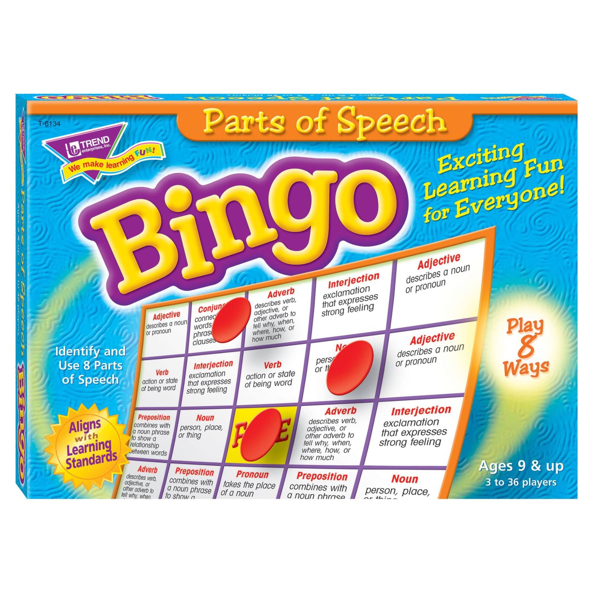 Trend Enterprises® Parts of Speech Bingo